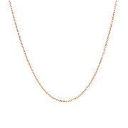 Bids.com 14k Pink Gold Diamond Cut Cable Link Chain 0.8mm Necklaces