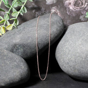 Bids.com 14k Pink Gold Diamond Cut Cable Link Chain 0.8mm Necklaces