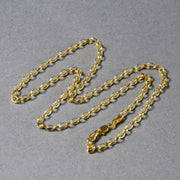 Bids.com 3.2mm 14k Yellow Gold Oval Rolo Chain Necklaces