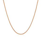 Bids.com 14k Rose Gold Adjustable Popcorn Chain 1.3mm Necklaces