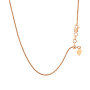 Bids.com 14k Rose Gold Adjustable Popcorn Chain 1.3mm Necklaces