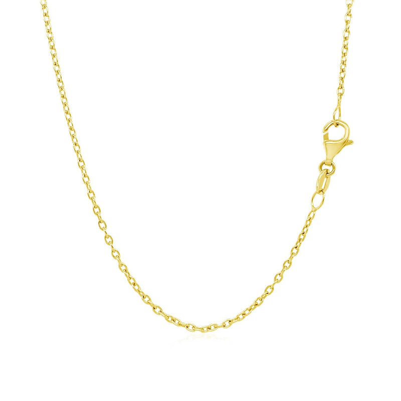 Bids.com 14k Yellow Gold Round Cable Link Chain 1.5mm Necklaces