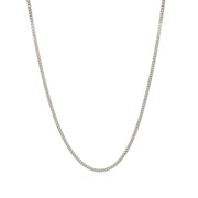 Bids.com 10k White Gold Gourmette Chain 1.5mm Necklaces