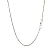 Bids.com 10k White Gold Gourmette Chain 1.5mm Necklaces