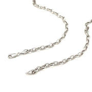 Bids.com 4.6mm 14k White Gold Oval Rolo Chain Necklaces
