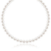Bids.com 14k Yellow Gold Necklace with White Freshwater Cultured Pearls (6.0mm to 6.5mm) Necklaces