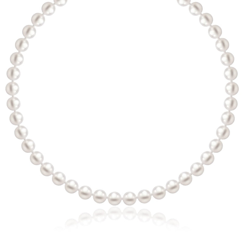 Bids.com 14k Yellow Gold Necklace with White Freshwater Cultured Pearls (6.0mm to 6.5mm) Necklaces
