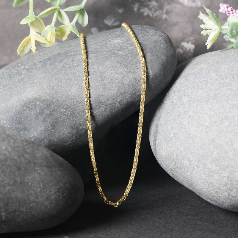 Bids.com Diamond Cut Fancy Links Pendant Chain in 14k Yellow Gold (1.5mm) Necklaces