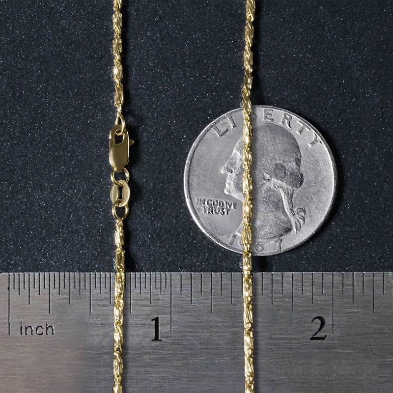 Bids.com Diamond Cut Fancy Links Pendant Chain in 14k Yellow Gold (1.5mm) Necklaces