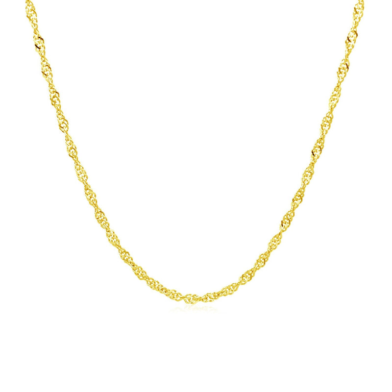 Bids.com 10k Yellow Gold Singapore Chain 1.5mm Necklaces
