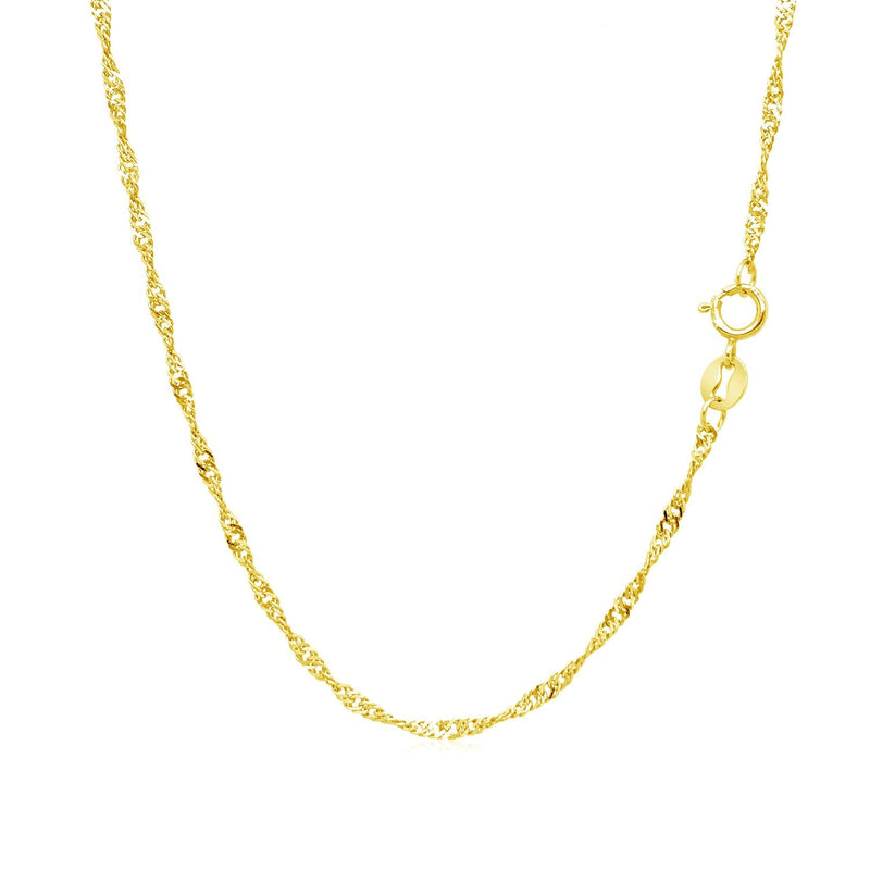 Bids.com 10k Yellow Gold Singapore Chain 1.5mm Necklaces