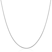 Bids.com 14k White Gold Thin Motif Round Omega Necklace Necklaces