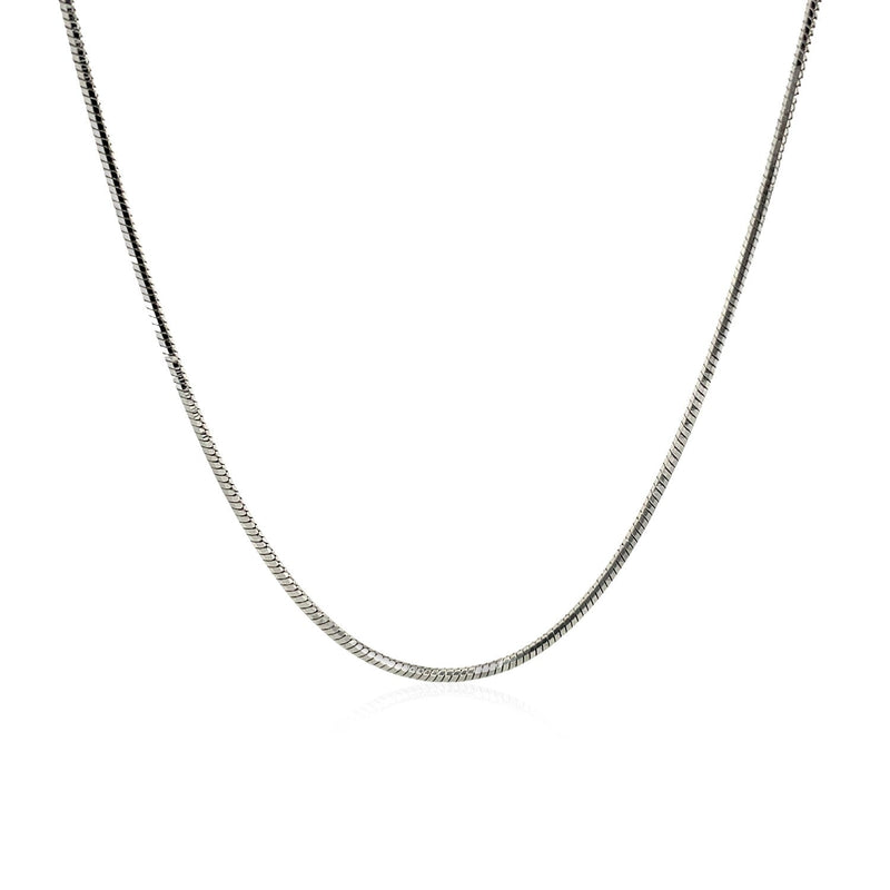 Bids.com Rhodium Plated 1.2mm Sterling Silver Snake Style Chain Necklaces