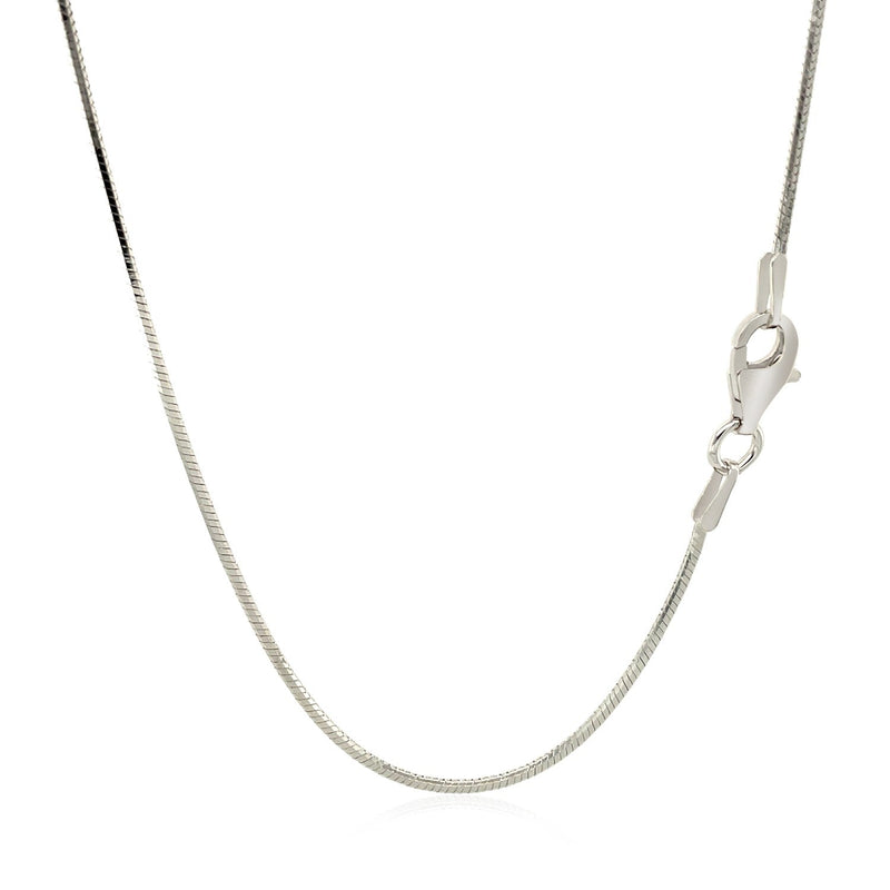 Bids.com Rhodium Plated 1.2mm Sterling Silver Snake Style Chain Necklaces