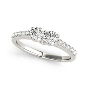 Bids.com 14k White Gold Round Two Stone Diamond Ring (3/4 cttw) Rings