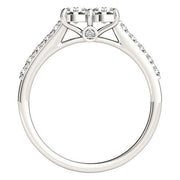 Bids.com 14k White Gold Round Two Stone Diamond Ring (3/4 cttw) Rings