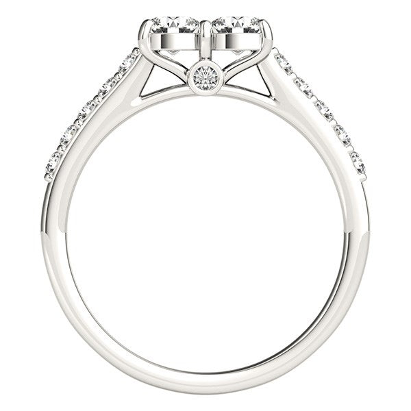 Bids.com 14k White Gold Round Two Stone Diamond Ring (3/4 cttw) Rings