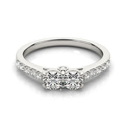 Bids.com 14k White Gold Round Two Stone Diamond Ring (3/4 cttw) Rings