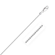 Bids.com 14k White Gold Diamond-Cut Bead Chain 1.2mm Necklaces