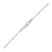 Bids.com 14k White Gold Diamond-Cut Bead Chain 1.2mm Necklaces