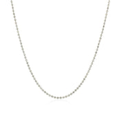 Bids.com 14k White Gold Diamond-Cut Bead Chain 1.2mm Necklaces