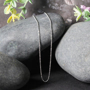 Bids.com 14k White Gold Diamond-Cut Bead Chain 1.2mm Necklaces