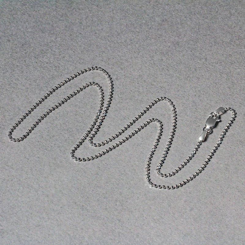 Bids.com 14k White Gold Diamond-Cut Bead Chain 1.2mm Necklaces