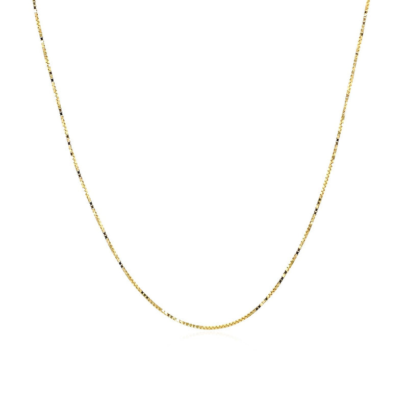 Bids.com 14k Yellow Gold Classic Box Chain 0.6mm Necklaces