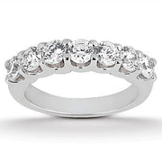 Bids.com 14k White Gold Diamond Scalloped Shared U Prong Setting Wedding Ring Band Rings