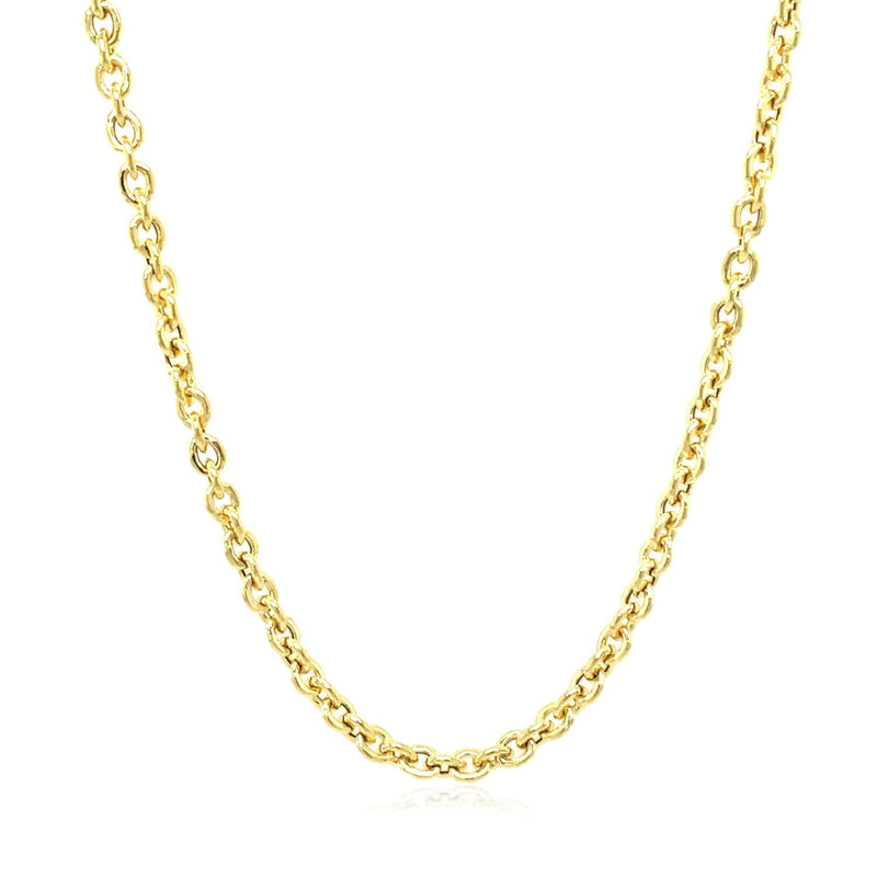 Bids.com 3.0mm 14k Yellow Gold Forsantina Lite Cable Link Chain Necklaces