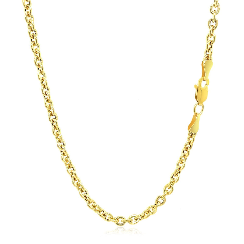 Bids.com 3.0mm 14k Yellow Gold Forsantina Lite Cable Link Chain Necklaces