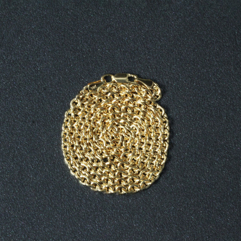 Bids.com 3.0mm 14k Yellow Gold Forsantina Lite Cable Link Chain Necklaces