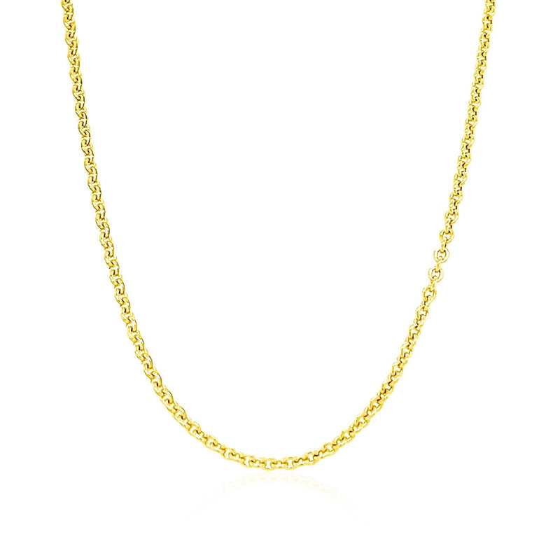 Bids.com 14k Yellow Gold Forsantina Lite Cable Link Chain 1.9mm Necklaces