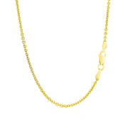 Bids.com 14k Yellow Gold Forsantina Lite Cable Link Chain 1.9mm Necklaces