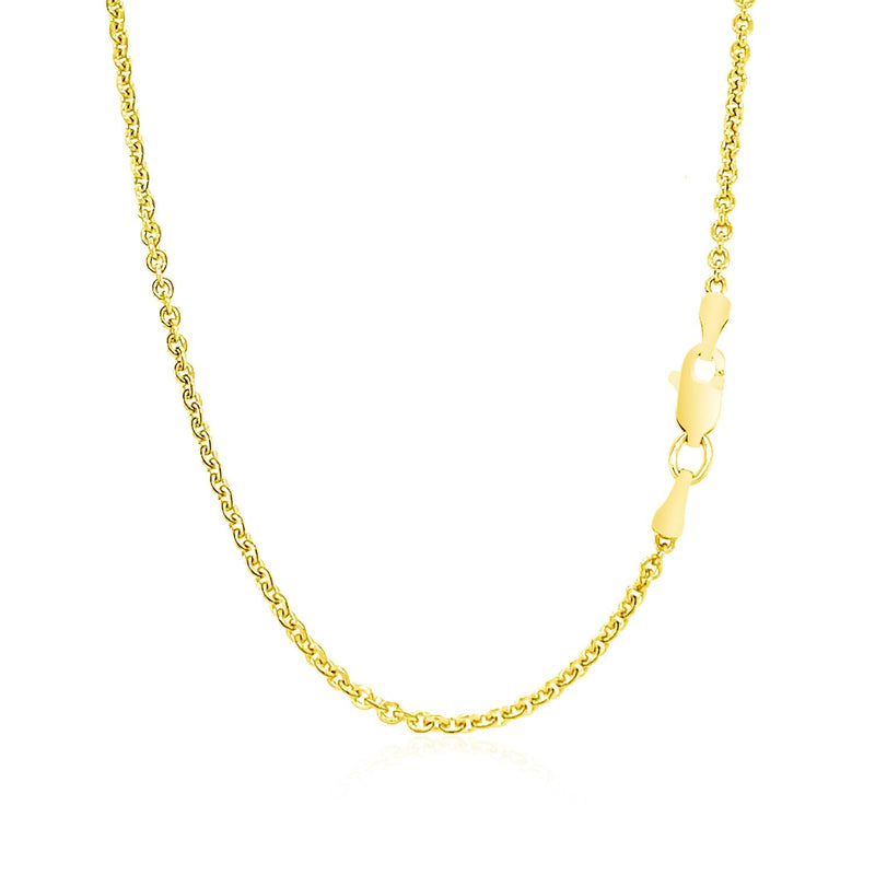 Bids.com 14k Yellow Gold Forsantina Lite Cable Link Chain 1.9mm Necklaces