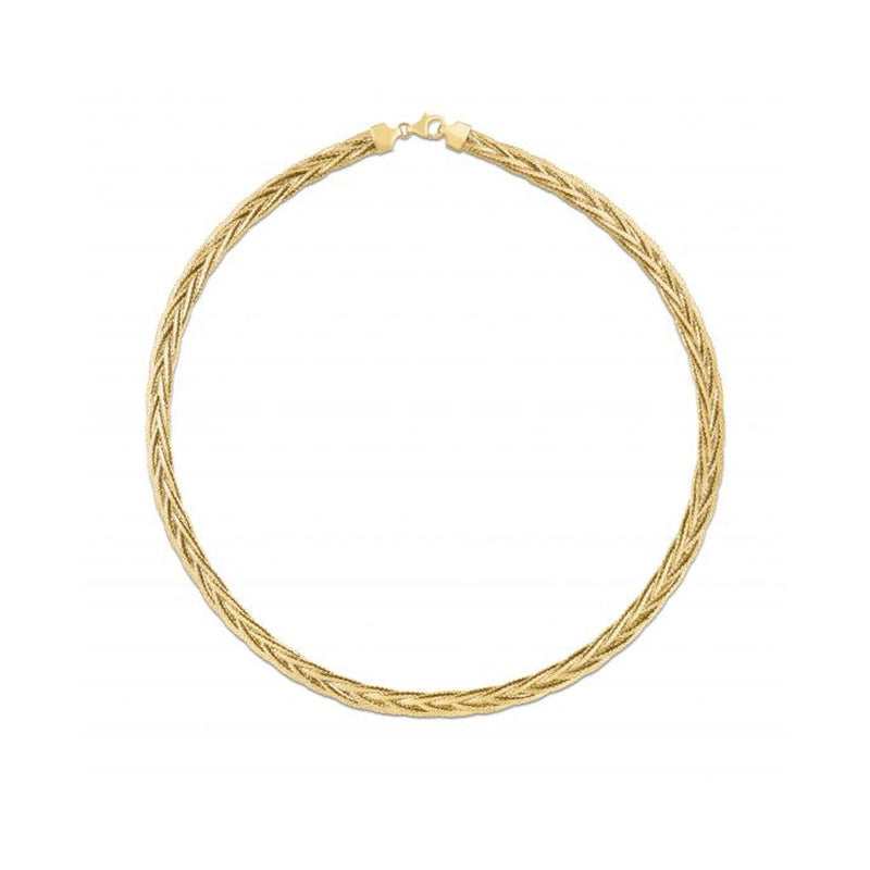 Bids.com 14k Yellow Gold Rapunzel Woven Necklace Necklaces