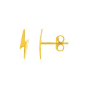 Bids.com 14k Yellow Gold Post Earrings with Lightning Bolts Earrings