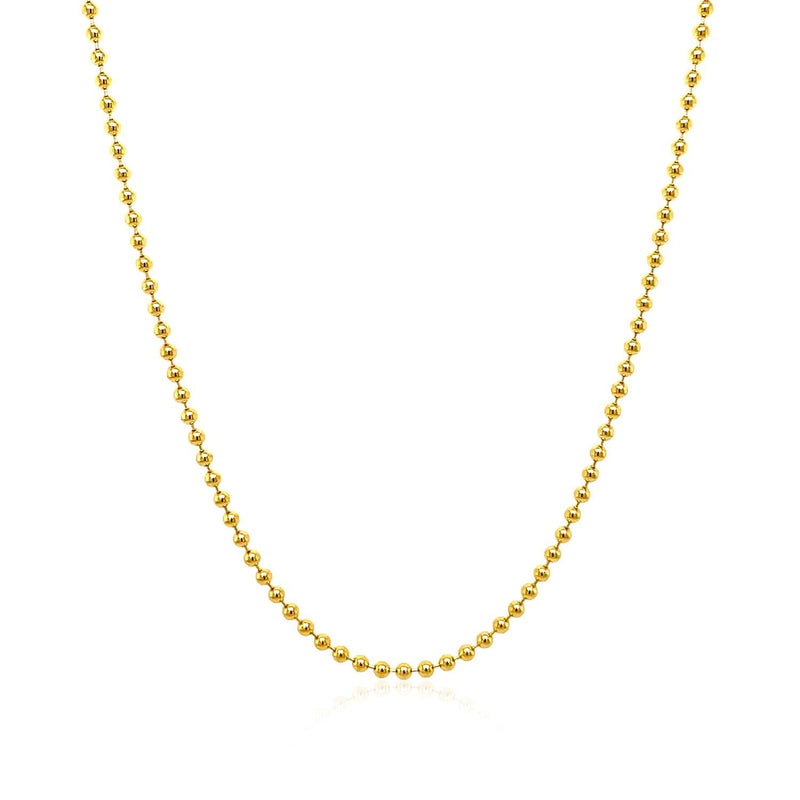 Bids.com 18k Yellow Gold Bead Chain 1.5mm (1.50 mm) Necklaces