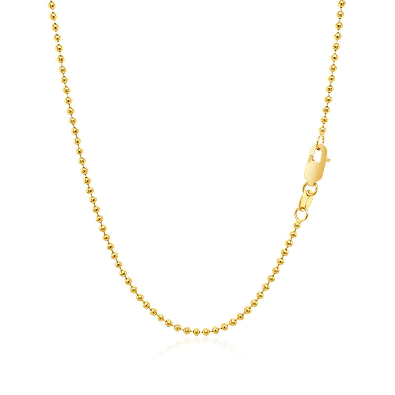 Bids.com 18k Yellow Gold Bead Chain 1.5mm (1.50 mm) Necklaces
