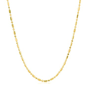 Bids.com 14k Yellow Gold Diamond-Cut Alternating Bead Chain 1.5mm Necklaces
