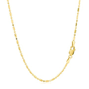 Bids.com 14k Yellow Gold Diamond-Cut Alternating Bead Chain 1.5mm Necklaces
