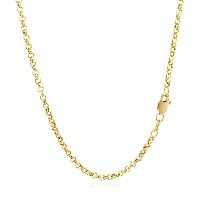 Bids.com 2.3mm 14k Yellow Gold Rolo Chain Necklaces