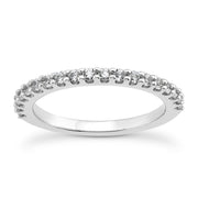 Bids.com 14k White Gold Shared Prong Diamond Wedding Ring Band with U Settings Rings