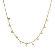Bids.com Choker Necklace with Hammered Beads in 14k Yellow Gold Necklaces