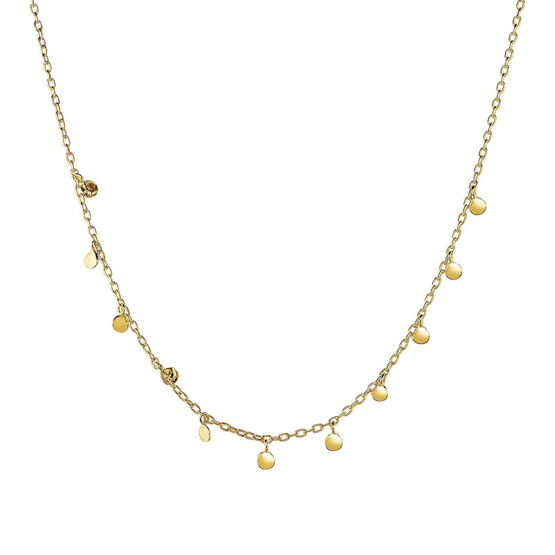 Bids.com Choker Necklace with Hammered Beads in 14k Yellow Gold Necklaces