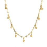 Bids.com Choker Necklace with Hammered Beads in 14k Yellow Gold Necklaces
