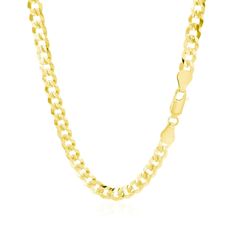 Bids.com 5.7mm 14k Yellow Gold Solid Curb Chain Necklaces