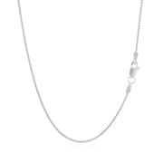 Bids.com 14k White Gold Round Wheat Chain 1.0mm Necklaces