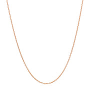 Bids.com 14k Rose Gold Oval Cable Link Chain 0.97mm Necklaces