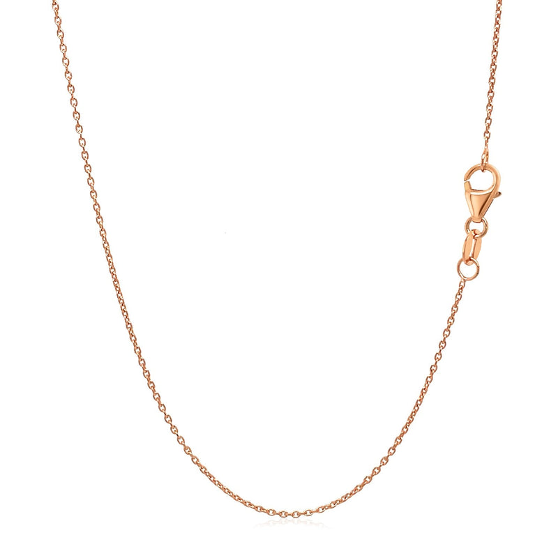 Bids.com 14k Rose Gold Oval Cable Link Chain 0.97mm Necklaces